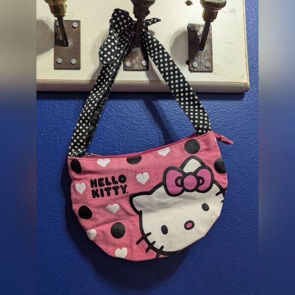 Hello Kitty Pink Polka Dot Shoulder Bag - Picture 1 of 2